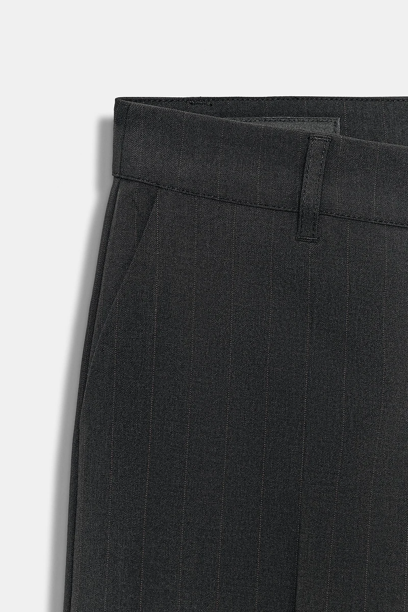 PANTALON À RAYURES TAILLE BASSE