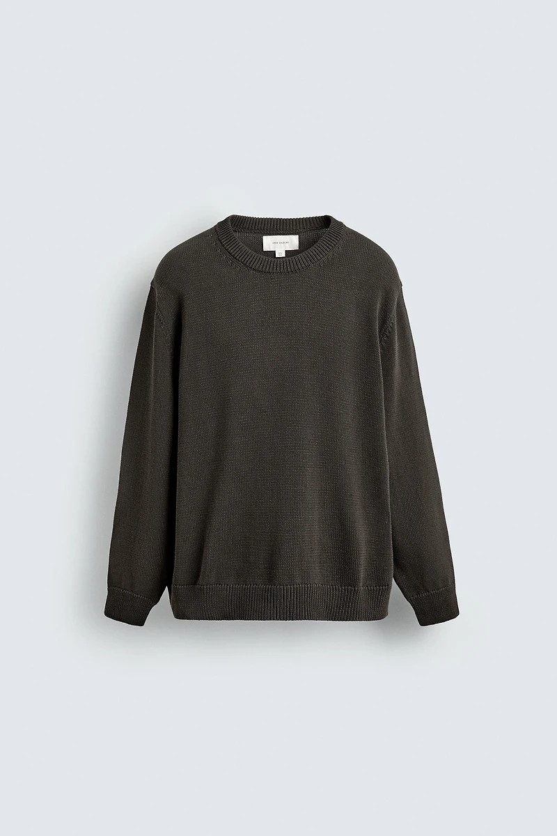 REGULAR FIT COTTON SWEATER