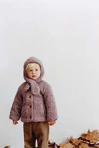 BONNET EFFET MOUTON AVEC COL