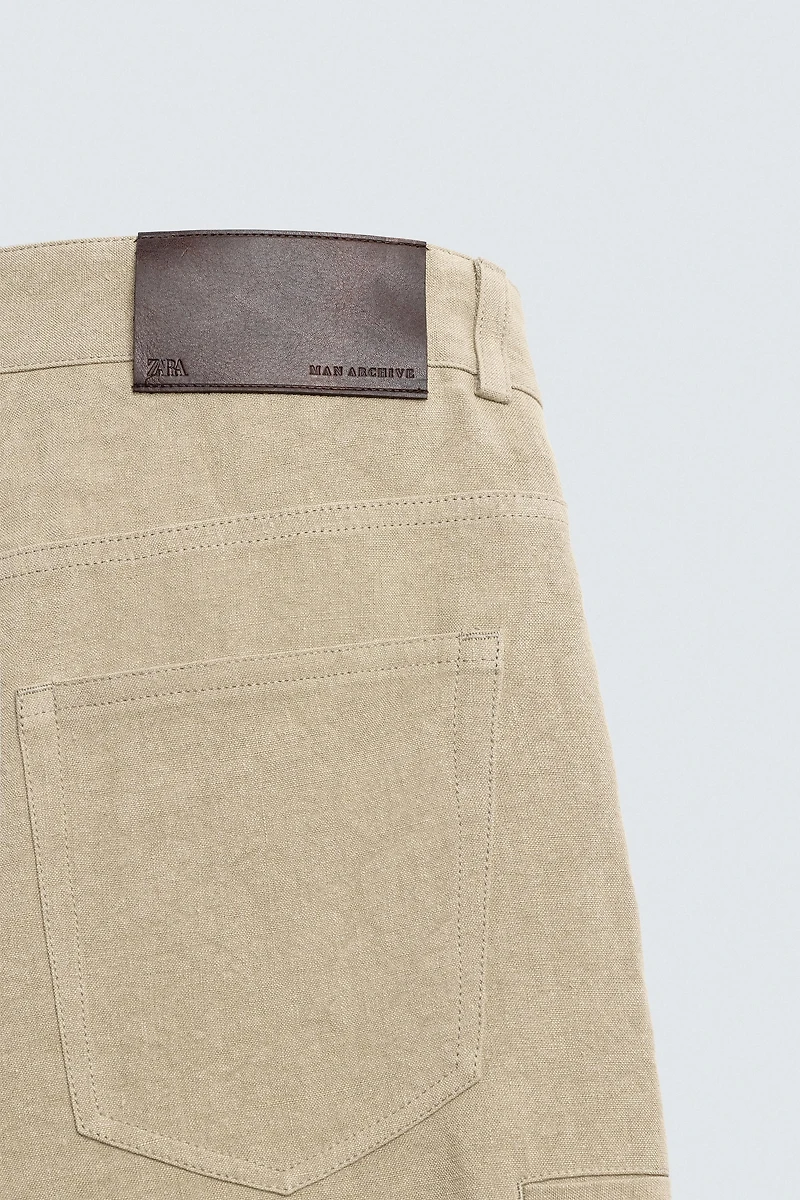 100% LINEN BALLOON FIT PANTS