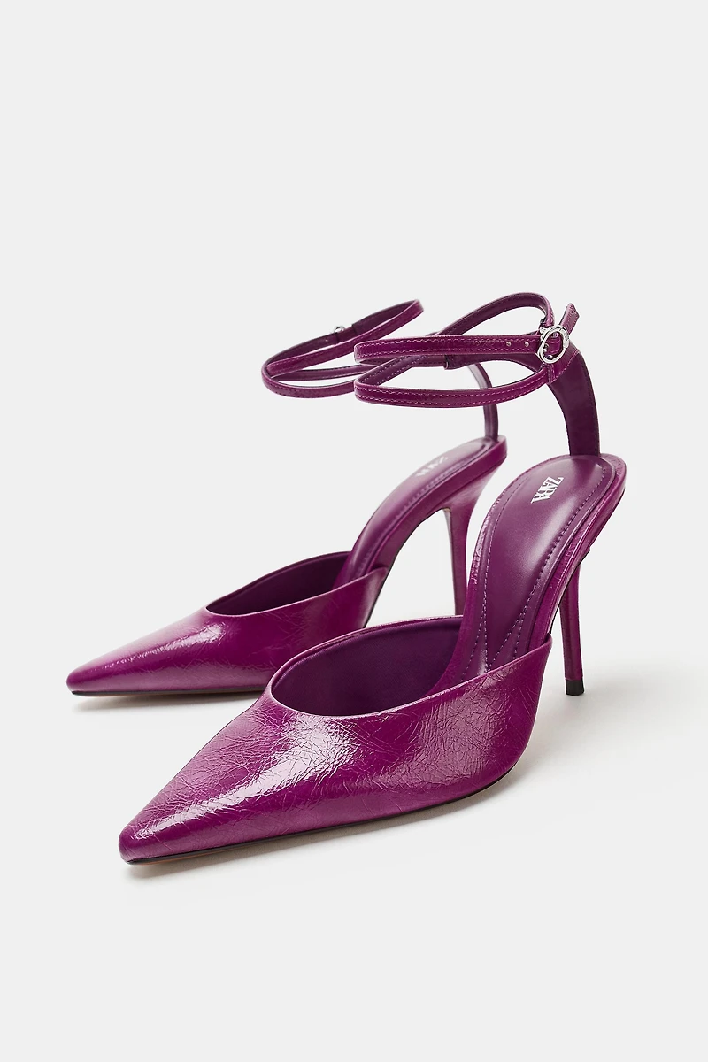 ANKLE STRAP SLINGBACK HEELS