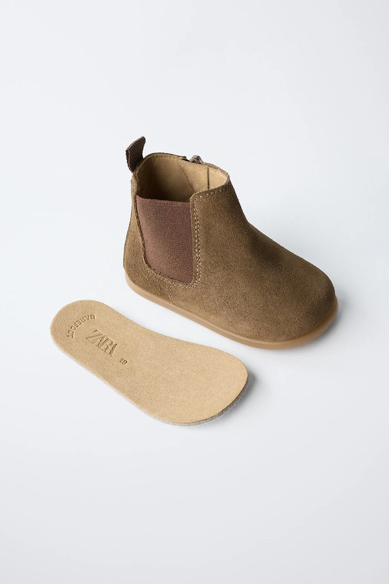 BOTTES EN CROÛTE DE CUIR BAREFOOT