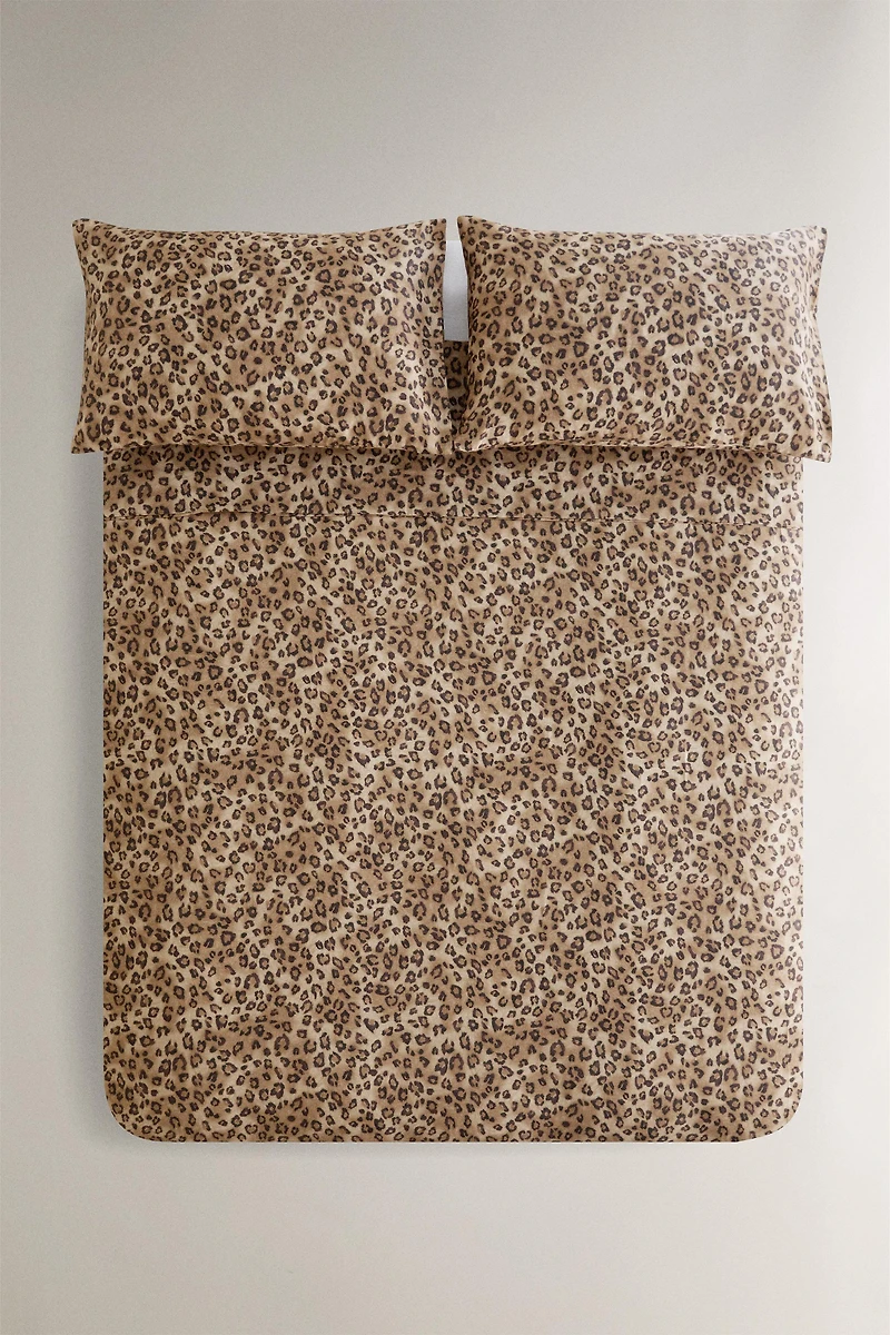 SATEEN DUVET COVER WITH ANIMAL PRINT