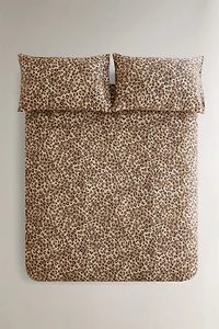SATEEN DUVET COVER WITH ANIMAL PRINT