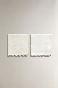 PACK OF EMBROIDERED FADED LINEN HAND TOWELS (PACK OF 2)