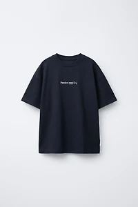 EMBROIDERED TEXT T-SHIRT