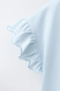 PLAIN RUFFLE T-SHIRT