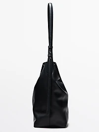 Nappa leather bucket bag