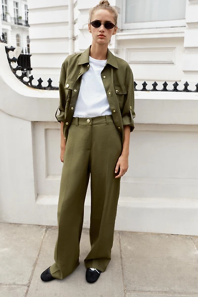 PANTALON DROIT TAILLE HAUTE