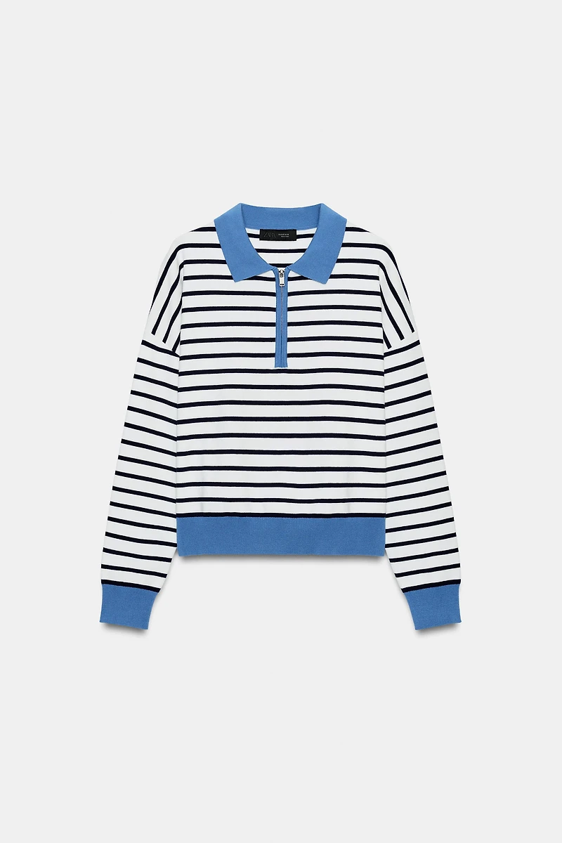 STRIPED KNIT POLO