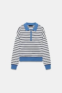 STRIPED KNIT POLO