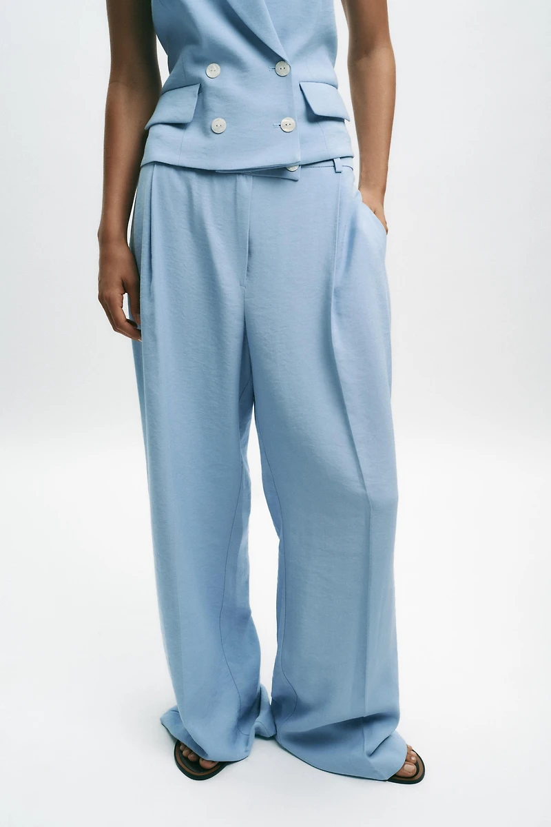 PANTALON LARGE À PINCES