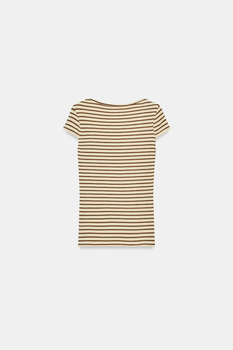 STRIPED SHORT SLEEVE T-SHIRT