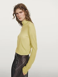 Knit 100% wool mock turtleneck sweater - STUDIO