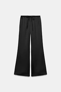 DRAWSTRING SATIN PANTS