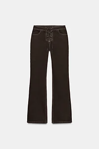 Z1975 HIGH-WAISTED STRAIGHT JEANS WITH LACES