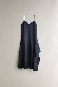 ASYMMETRIC LINEN BEACH DRESS