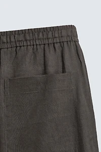 RELAXED FIT 100% LINEN PANTS