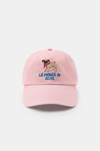 TWILL DOG TEXT CAP