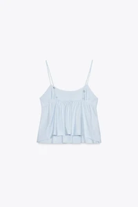 POPLIN PEPLUM TOP