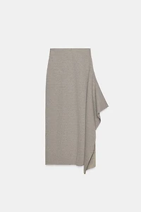 ASYMMETRIC MIDI SKIRT