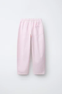 FLOWY BARREL PANTS WITH ELASTICIZED TRIM