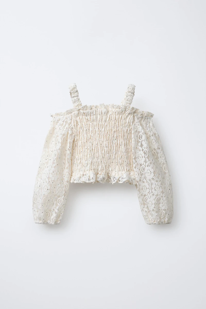 SPARKLY ELASTICIZED TOP