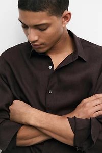 100% linen regular fit shirt