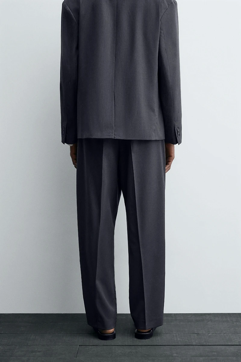 PLEATED SUIT PANTS