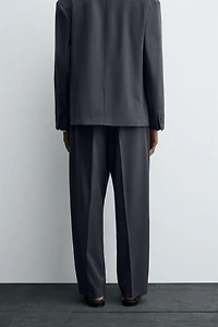 PLEATED SUIT PANTS