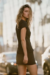 BELTED SHORT DRESS