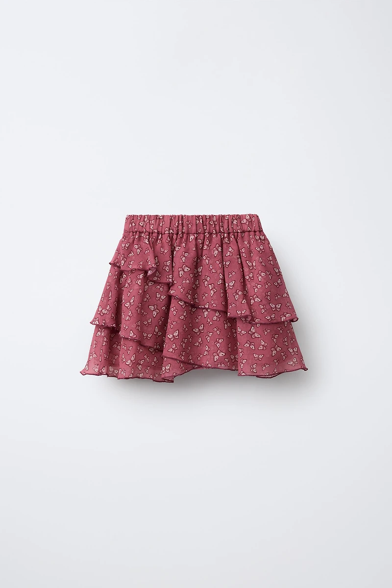 JUPE-SHORT À IMPRIMÉ PAPILLONS