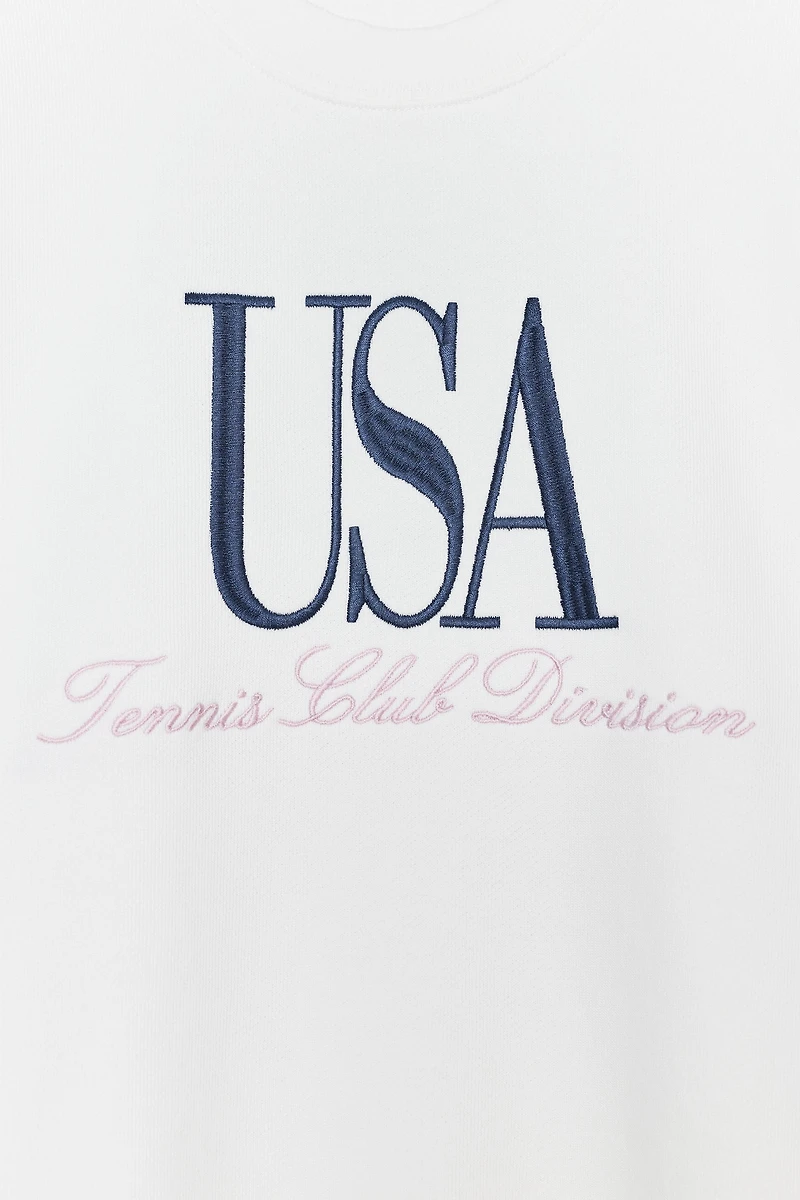 COTTON TEXT SWEATSHIRT