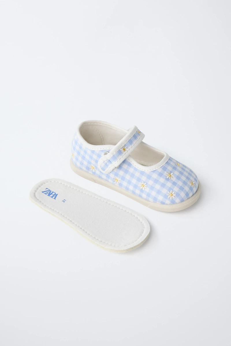 EMBROIDERED BAREFOOT MARY JANES