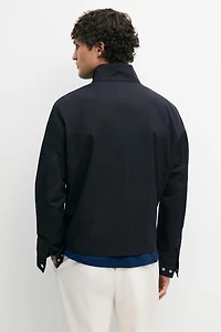 Veste à col montant en coton mélangé