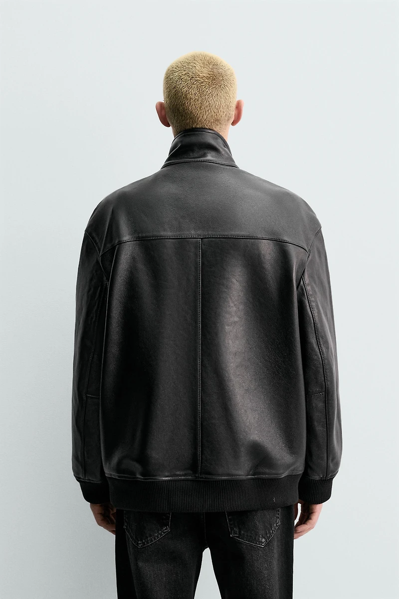 ORIGINS RELAXED FIT NAPPA LEATHER JACKET