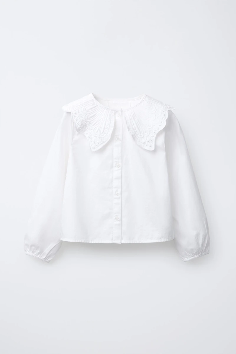 EMBROIDERED COLLAR SHIRT