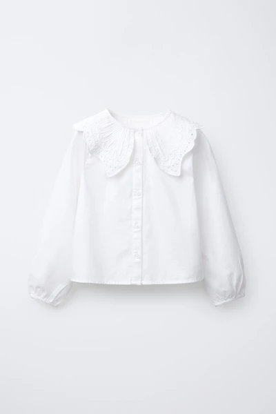 EMBROIDERED COLLAR SHIRT
