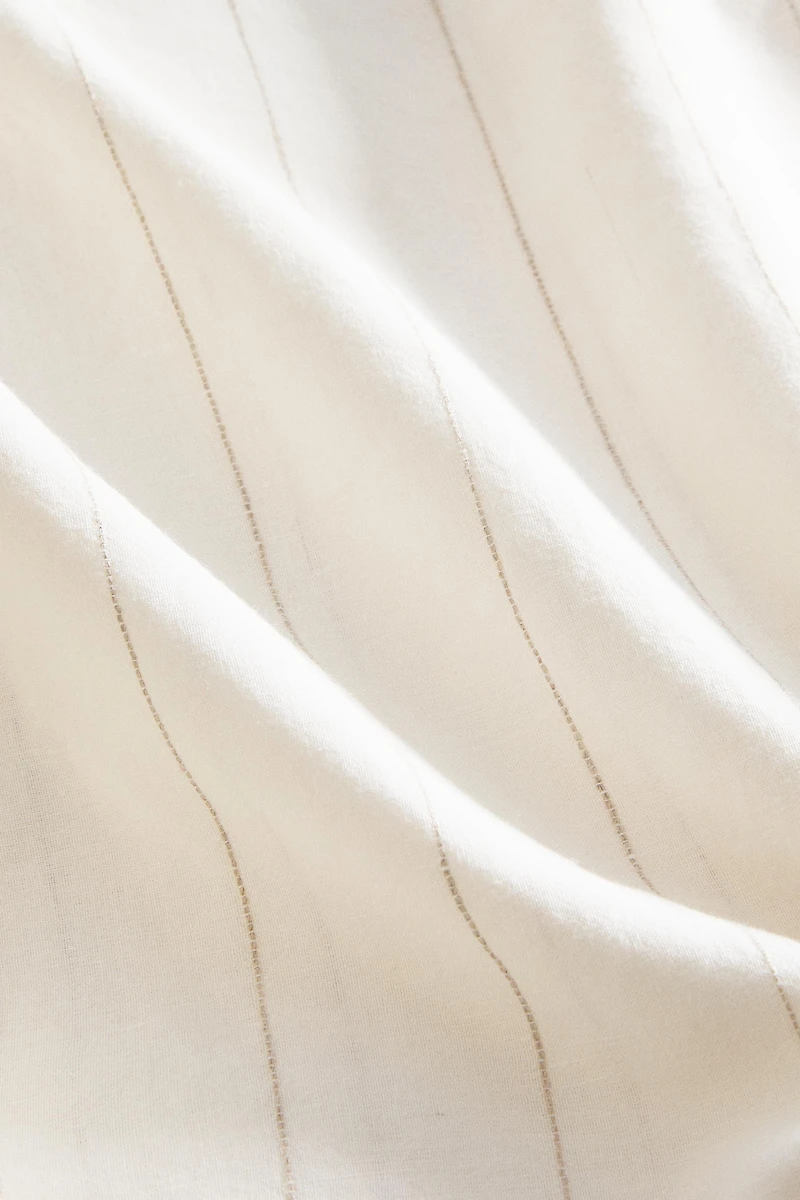 STRIPED COTTON LINEN DUVET COVER