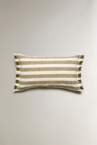 STRIPED THROW PILLOW COVER