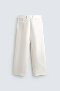 RELAXED FIT VISCOSE LINEN SUIT PANTS