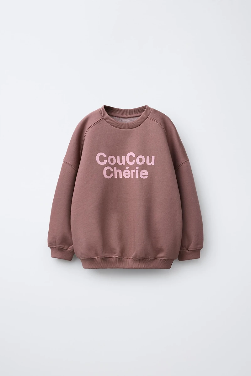 TEXT PRINT SWEATSHIRT