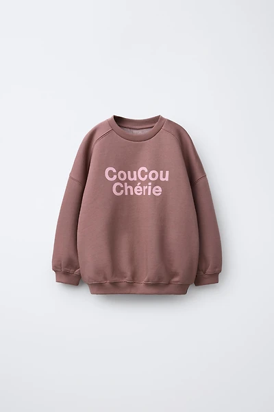 TEXT PRINT SWEATSHIRT