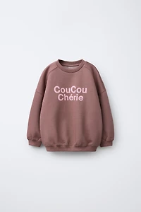 TEXT PRINT SWEATSHIRT
