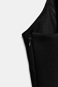 SHORT DRESS WITH BOW AND JEWEL