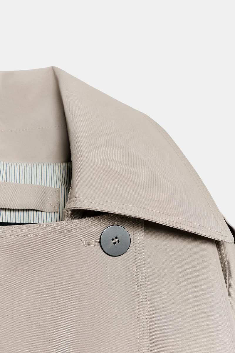 ZW COLLECTION OVERSIZED WATER REPELLENT TRENCH COAT