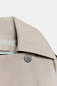 ZW COLLECTION OVERSIZED WATER REPELLENT TRENCH COAT