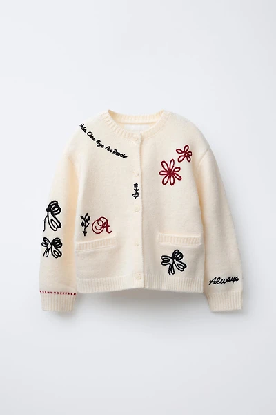 GILET EN MAILLE BRODÉ