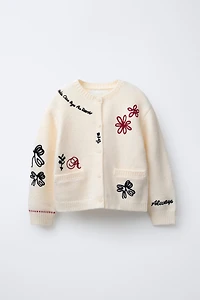 GILET EN MAILLE BRODÉ