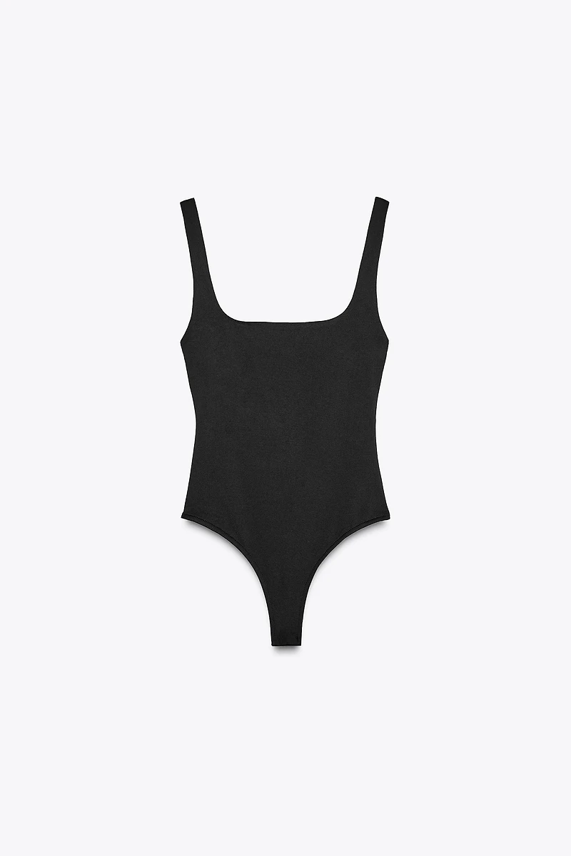 WIDE STRAP POLYAMIDE BODYSUIT